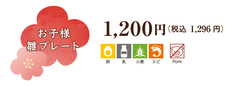 お祝い雛プレート